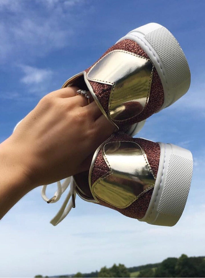 Sweetheart Trainers in Bronze Shimmer Shoes YBDFinds