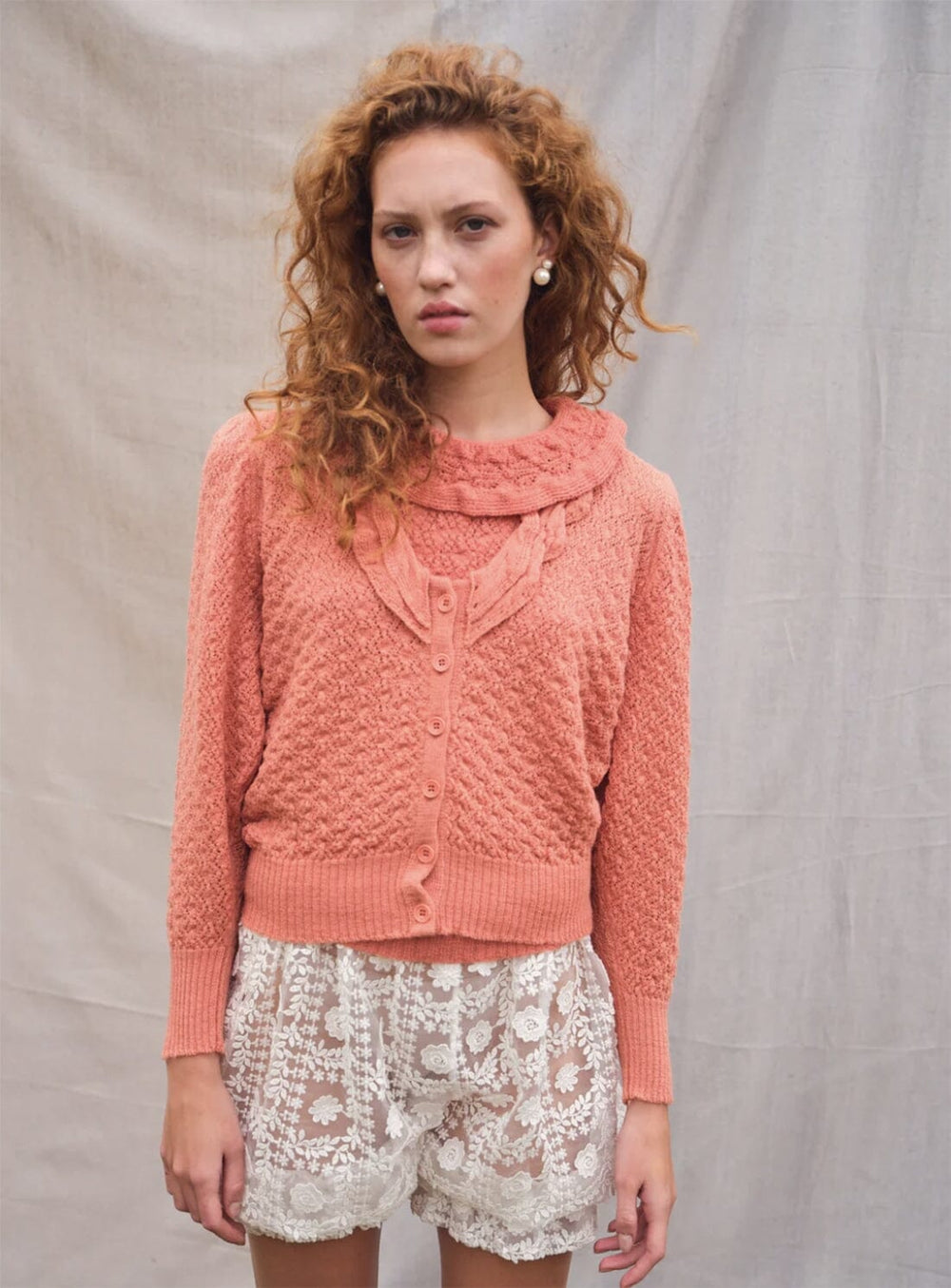 The Lytham Cardigan in Shrimp Knitwear YBDFinds 