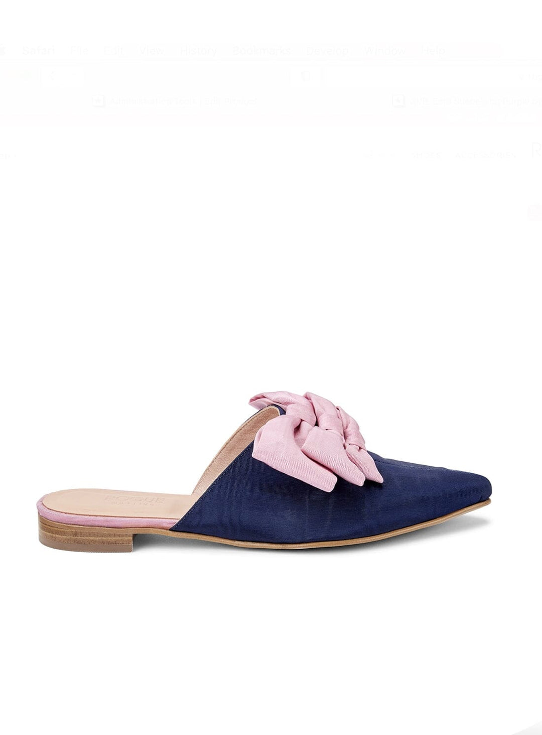 Tootsie in Navy Silk with Lilac Satin Shoes YBDFinds