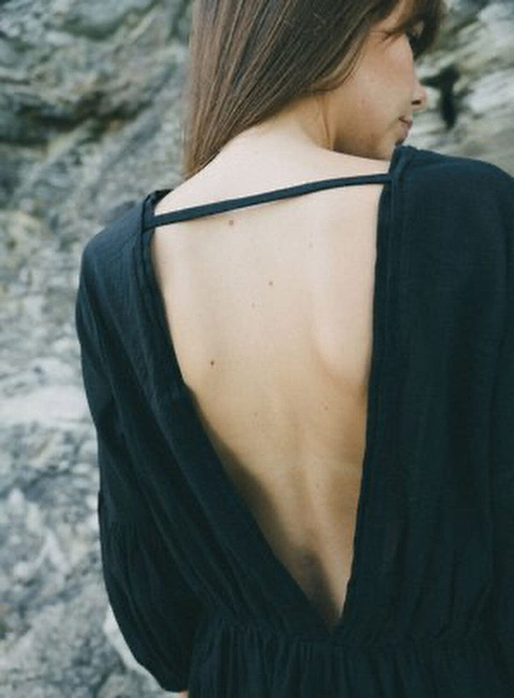 Wild Heart Mini Dress in Black Organic Cotton Dresses YBDFinds