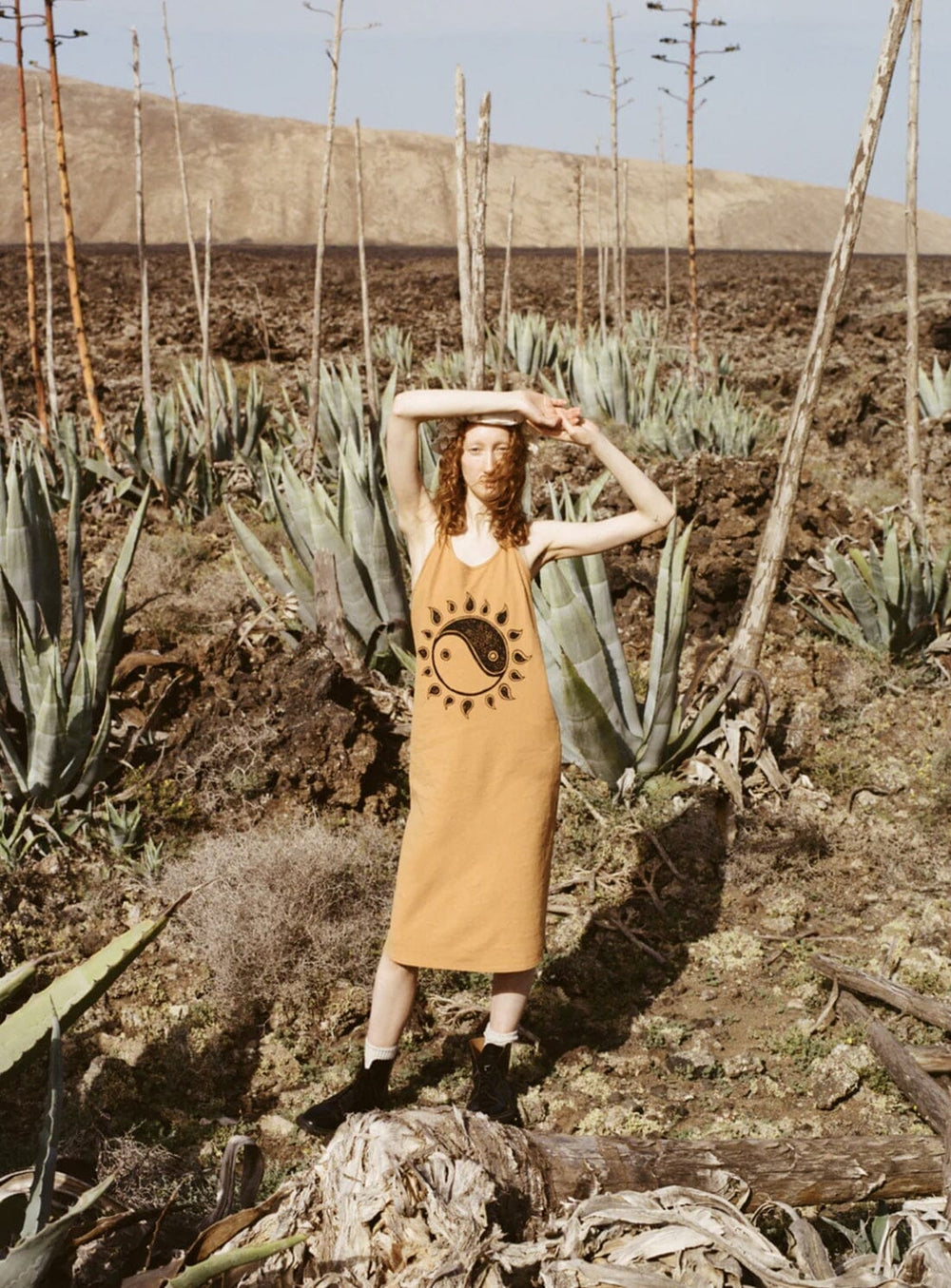 Zinnia Linen Dress in Apricot Dresses YBDFinds