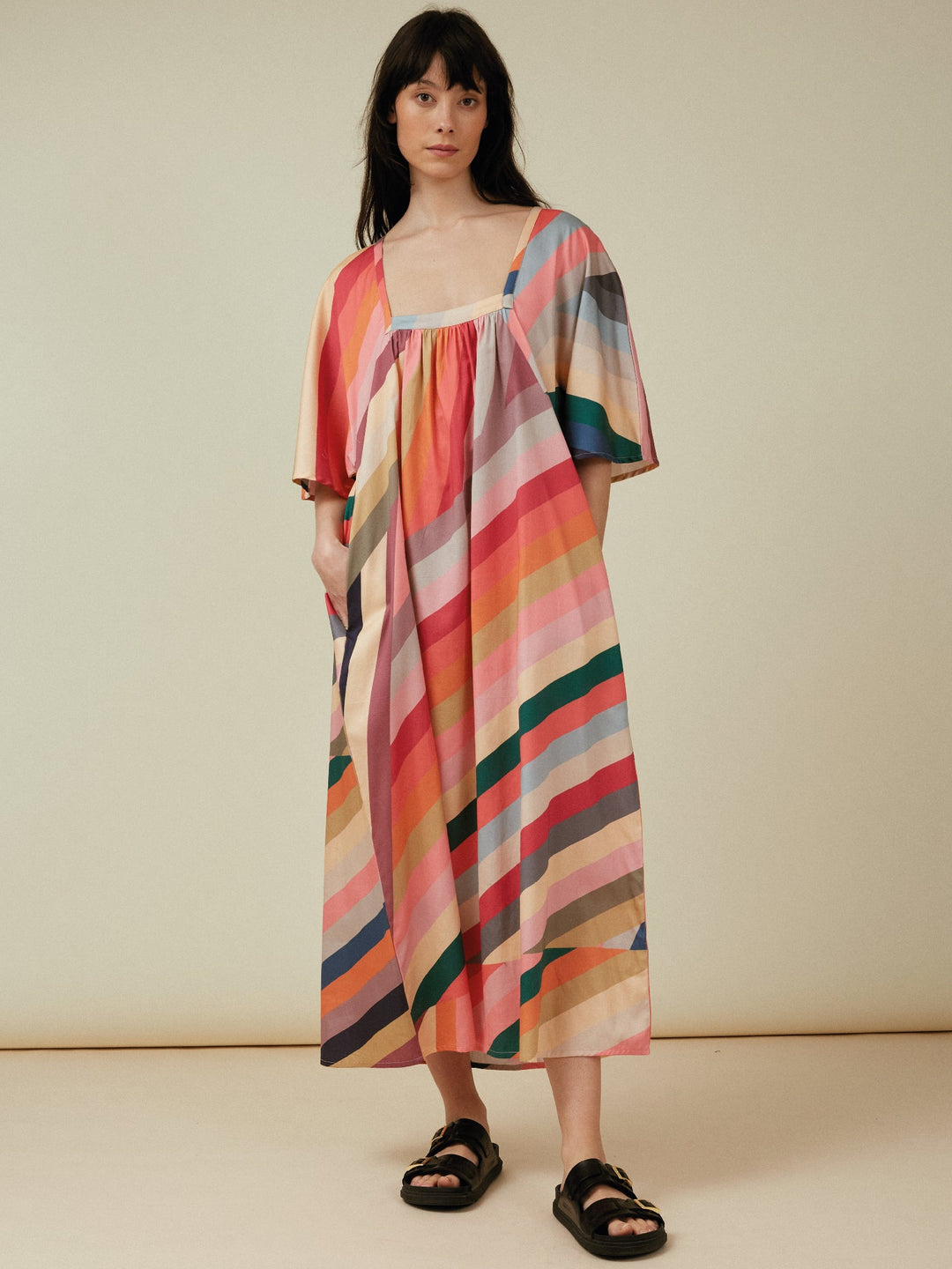 Josie Dress Stripe down