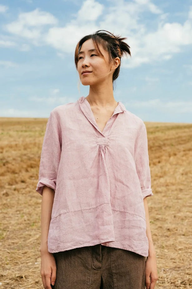 Linen Sunny Blouse in Lilac