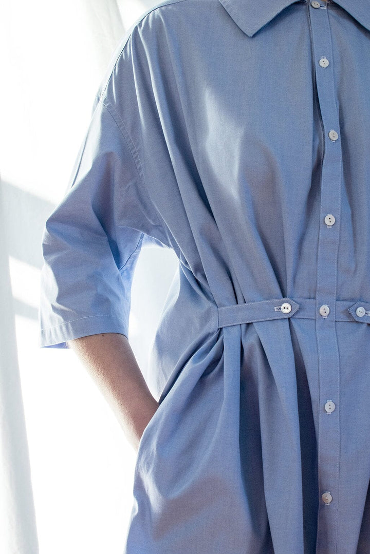 Ava Shirt Dress in Blue Dresses Harriet Eccleston 