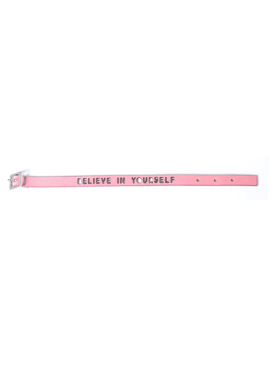 Believe in Yourself Washed Pink Leather Bracelet Bracelets YBDFinds 