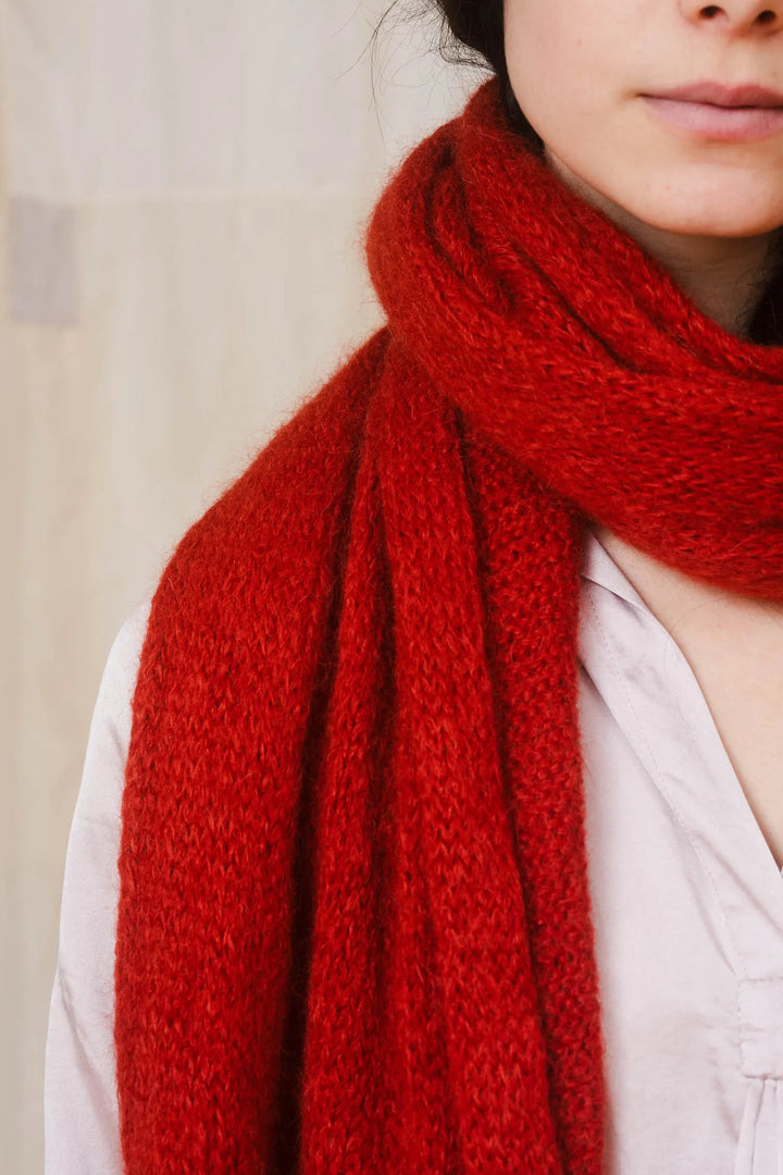 Big Wool Scarf in Red Scarves Sula 