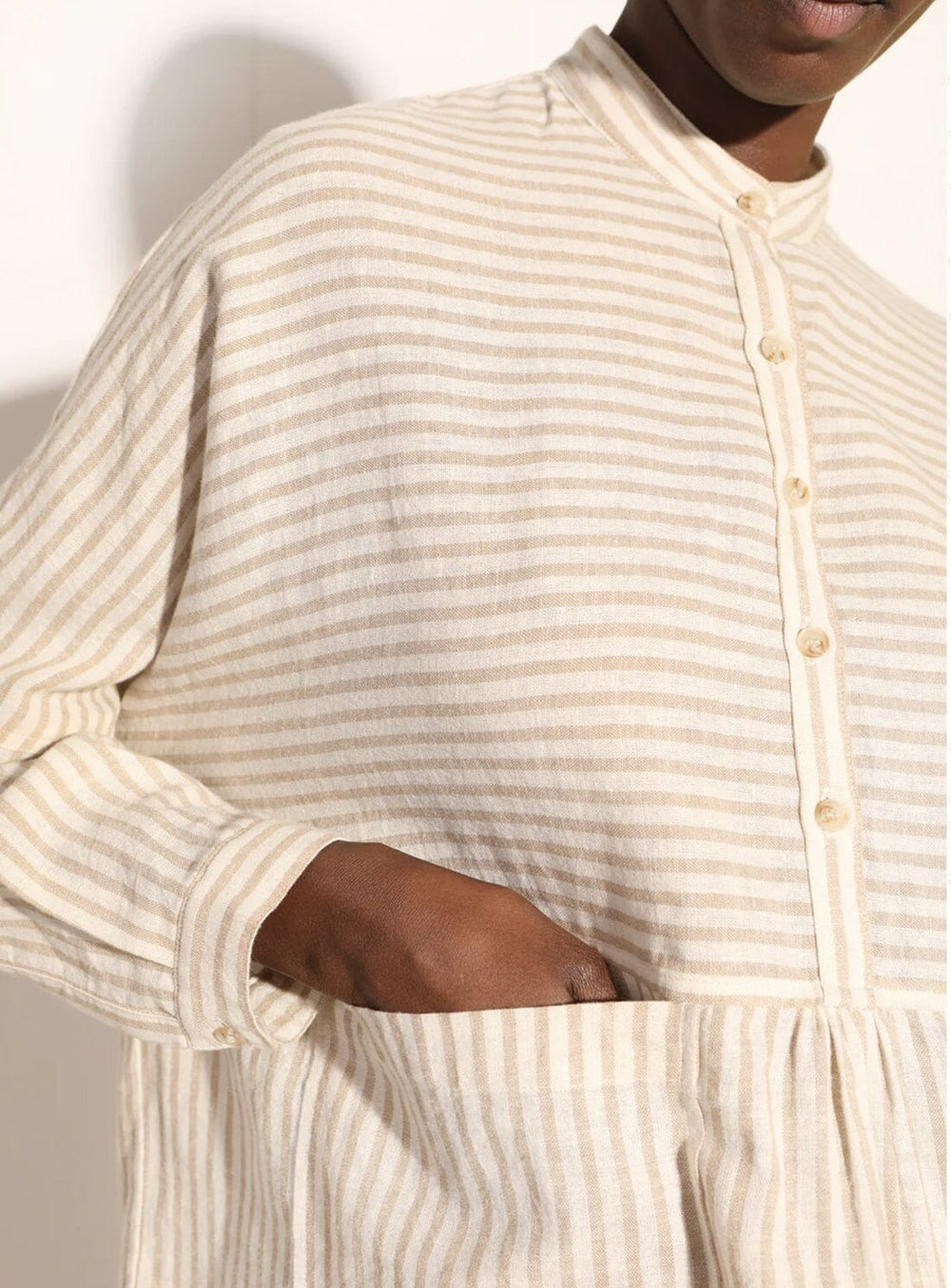 Clay Shirt in Almond Stripe Tops YBDFinds 
