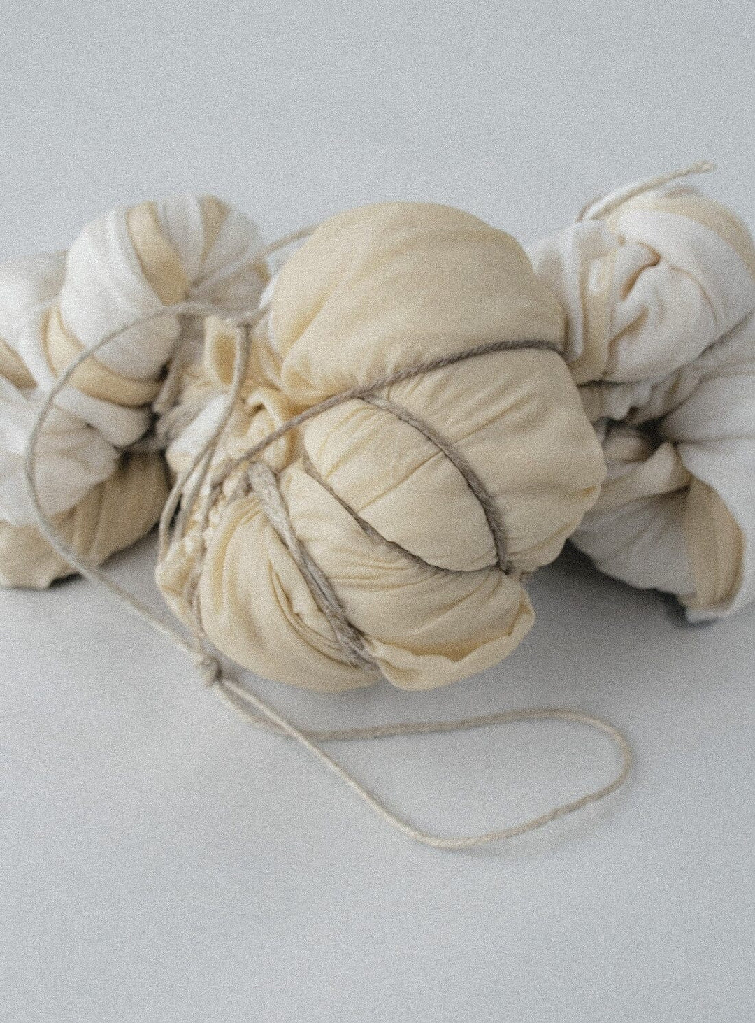 Crinkle Silk Patchwork Slip Dress in Ivory Dresses YBDFinds 