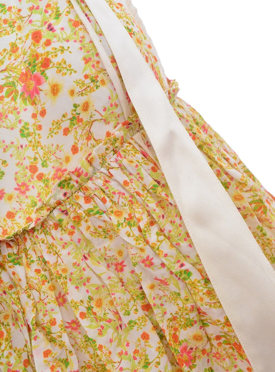 Ditsy Floral Cotton and Silk Dress Dresses YBDFinds 