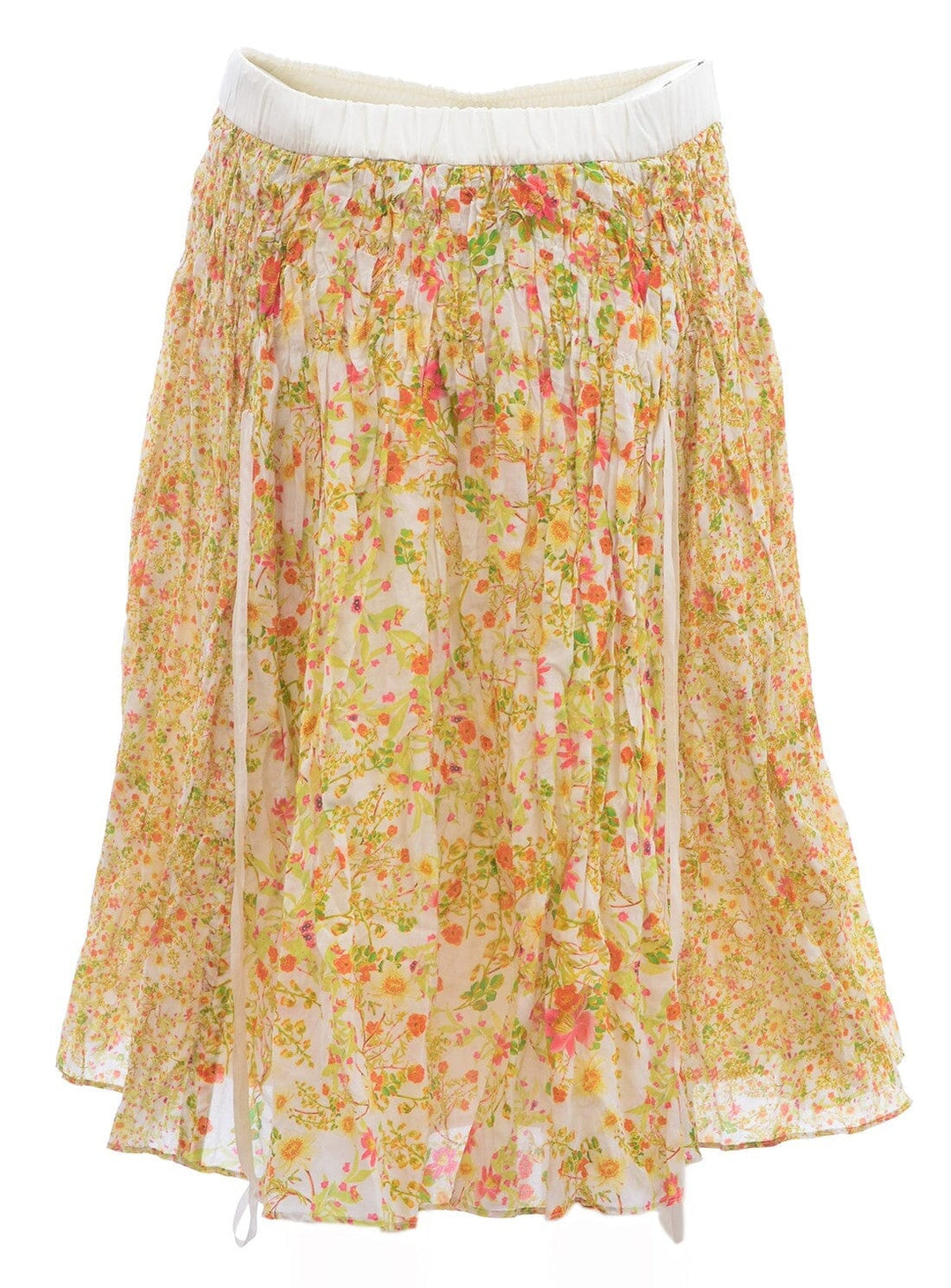 Ditsy Silk and Cotton Floral Skirt Skirts YBDFinds 