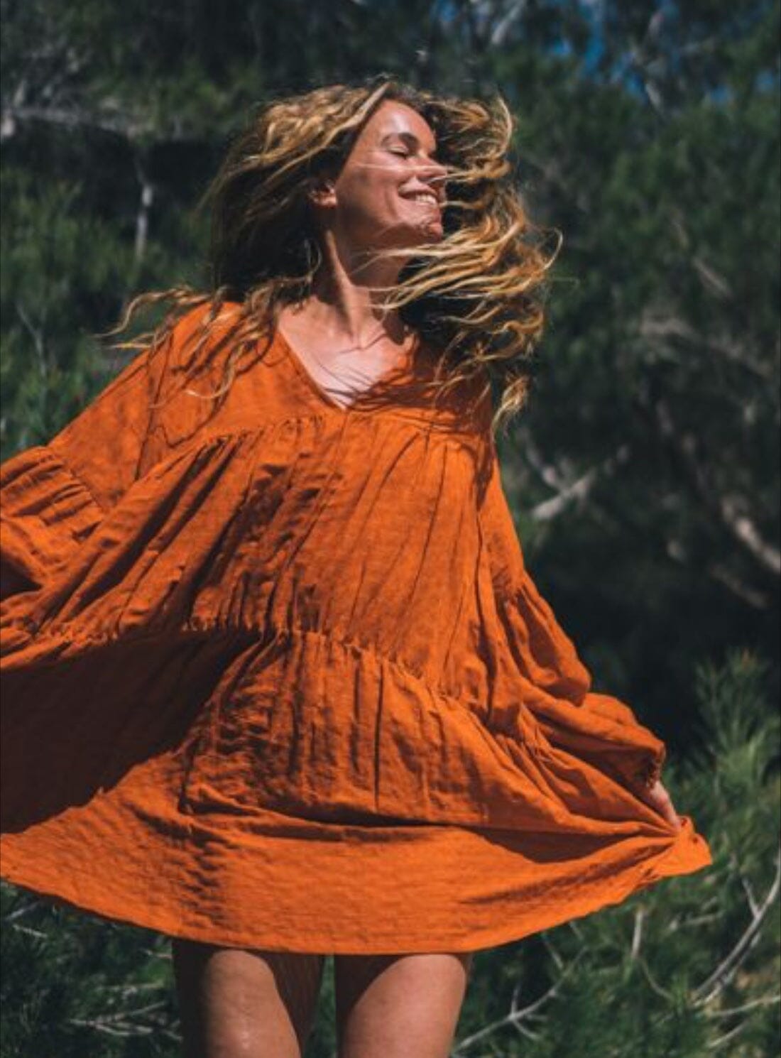 A Perfect Nomad Earth Dress in Ochre YBDFinds