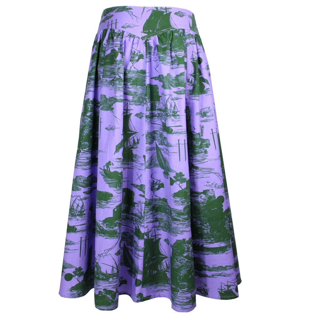 Eddie Cotton Skirt in Purple skirt Klements London 