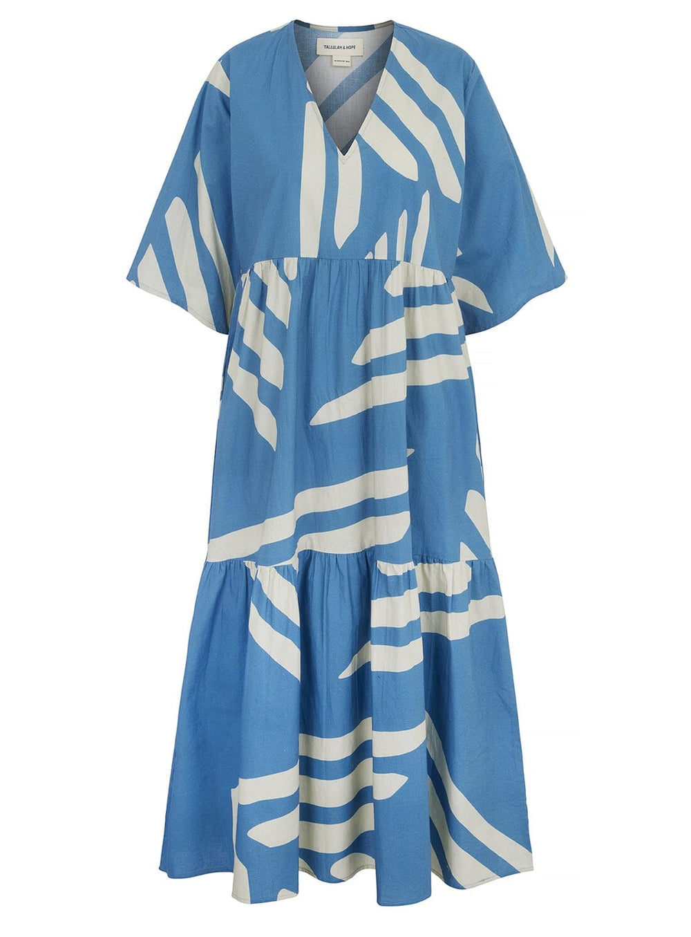 Egypt Dress in Bell Blue and Cream Dresses YBDFinds 