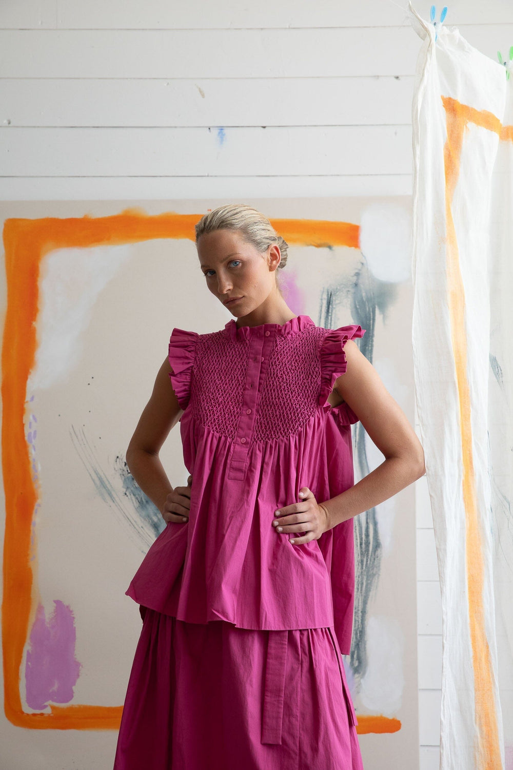 Erin Skirt in Pink (made to measure) Womenswear TEIJA 