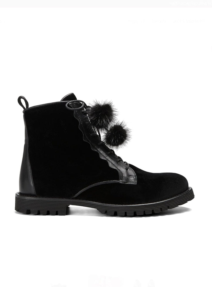 Fluff Bomb Boot in Velvet Shoes YBDFinds 