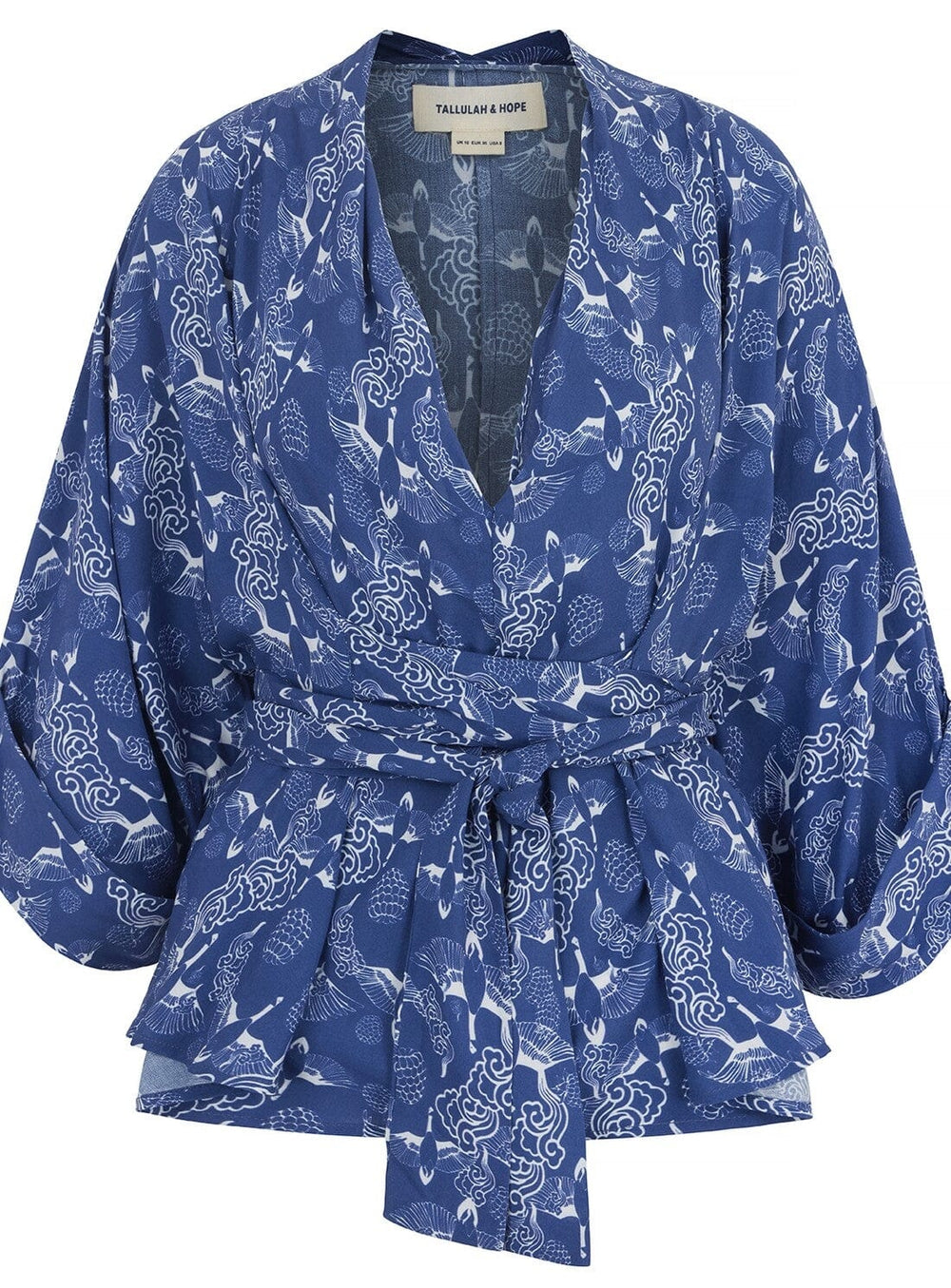 Gloria Blouse in Blue Geese Print Tops YBDFinds 