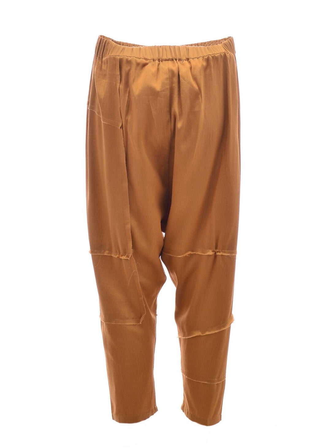 Jaipur Silk Hemp Cargo Pants in Coco Gold Trousers YBDFinds 
