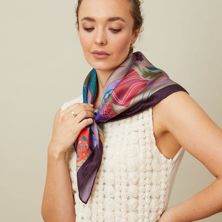 Jeel Kamal Silk Scarf Accessories Kalpanik 