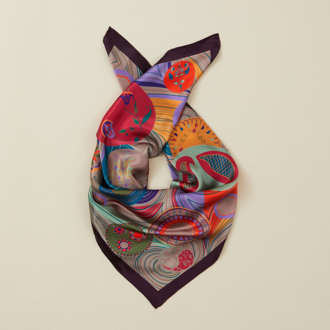 Jeel Kamal Silk Scarf Accessories Kalpanik 