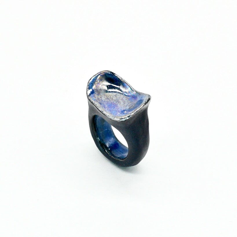 Laguna Black Porcelain Ceramic Ring Ring Farphoria 