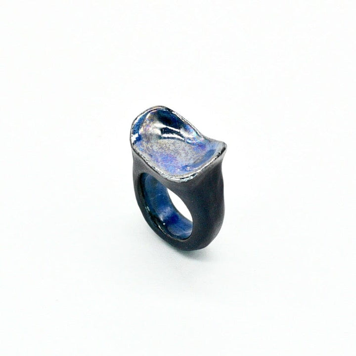 Laguna Black Porcelain Ceramic Ring Rings Farphoria 