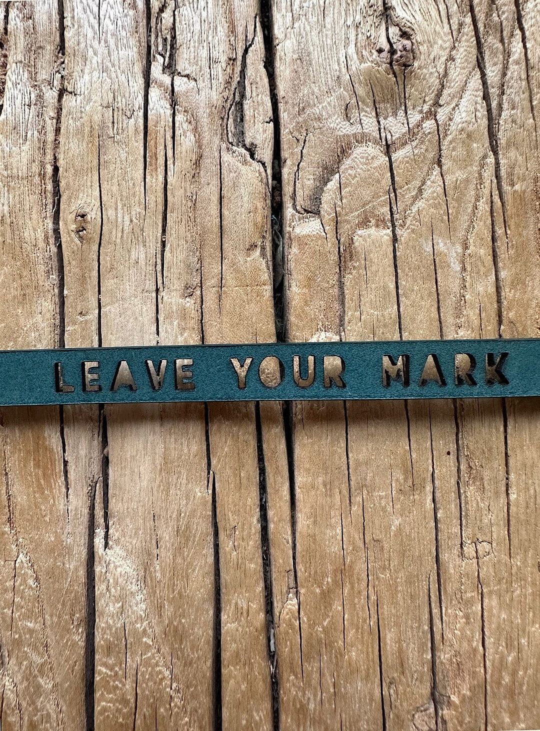 Leave Your Mark Green Leather Bracelet Bracelets YBDFinds 