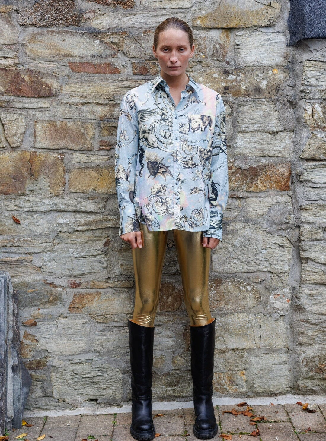 Margate Leggings in Metallic Gold Trousers YBDFinds 