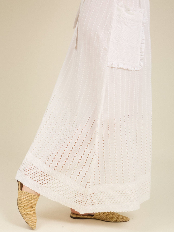 Martha Cotton Skirt in White Skirt Tallulah and Hope 