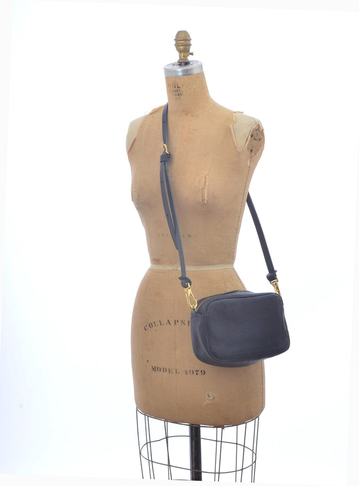 Mini Felix Cross Body Bag in Grainy Navy Handbags YBDFinds 