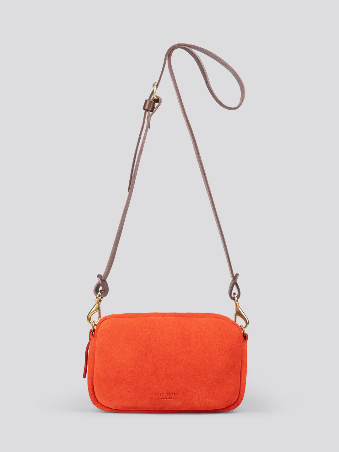 Mini Felix in Marmalade Suede Handbags Mimi Berry 