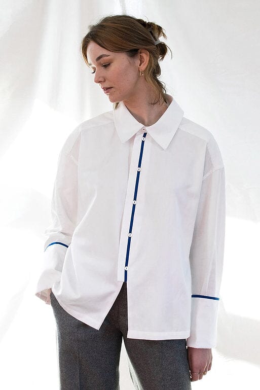 Nell Shirt in White Tops Harriet Eccleston 