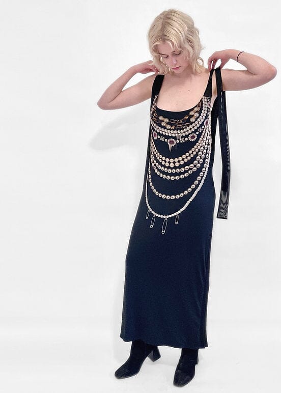 Pearls and Thorns Slip Midi Dress Dresses IA London 
