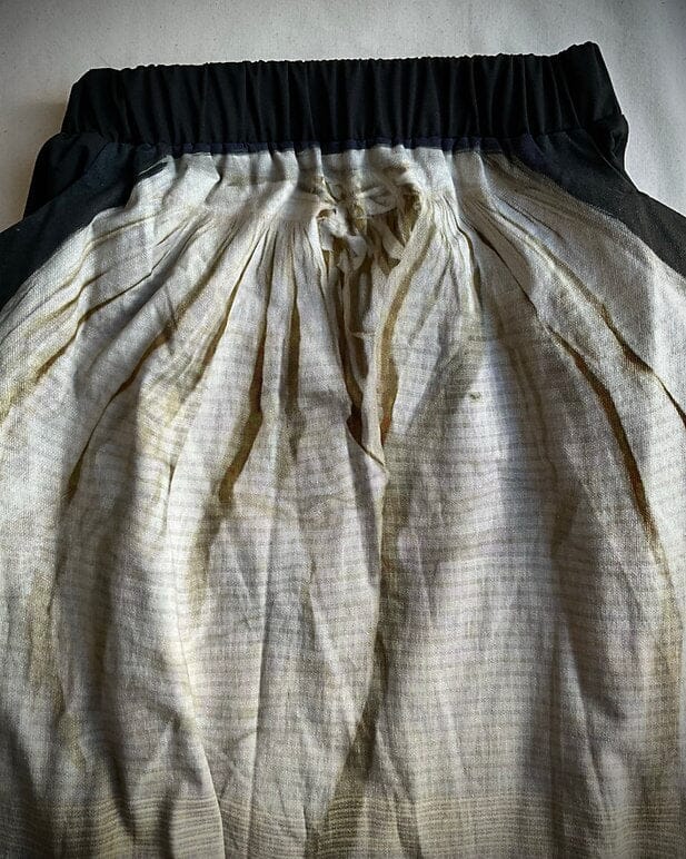 Close up of waistband of Petticoat Sculptural Skirt (made to order) Skirts IA London 