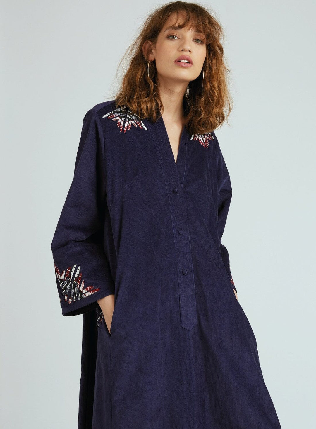 Port Eliot Dress in Navy Embroidered Dresses YBDFinds 