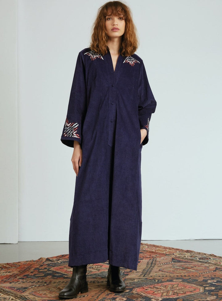 Port Eliot Dress in Navy Embroidered Dresses YBDFinds 