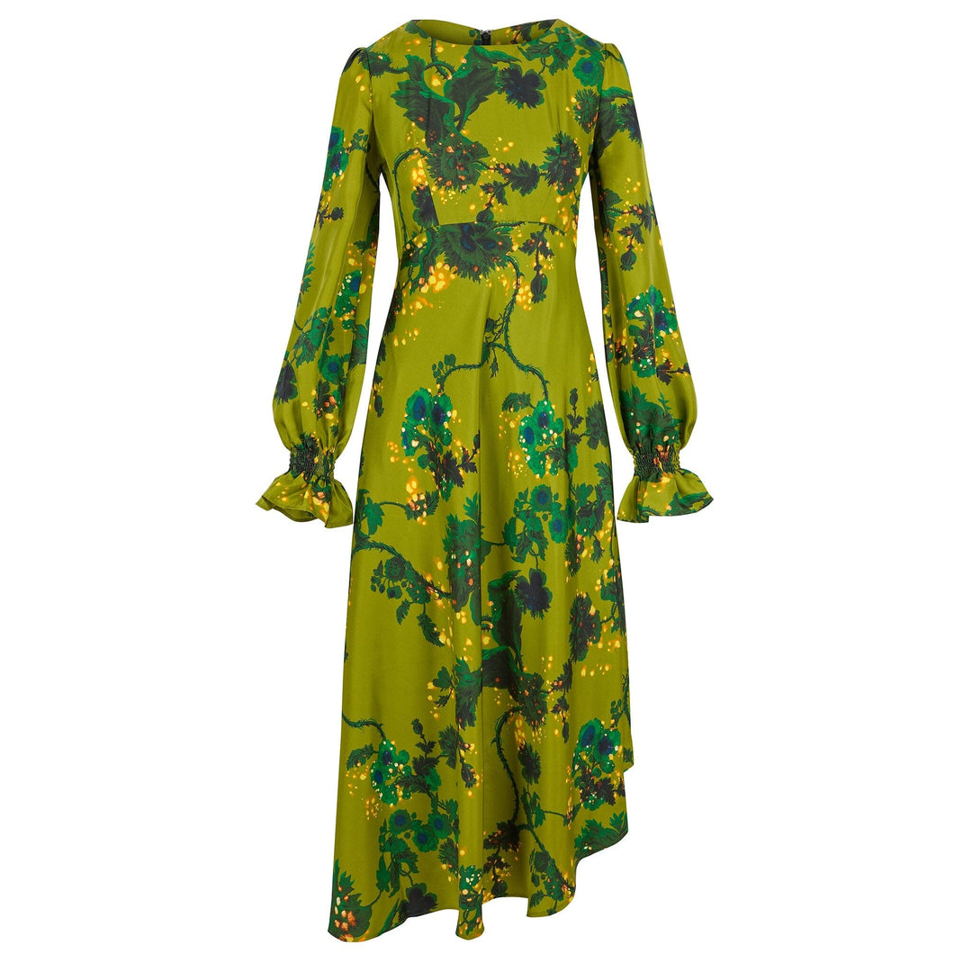 *Pre order* Peggy Silk Dress in Gothic Floral Klements London 