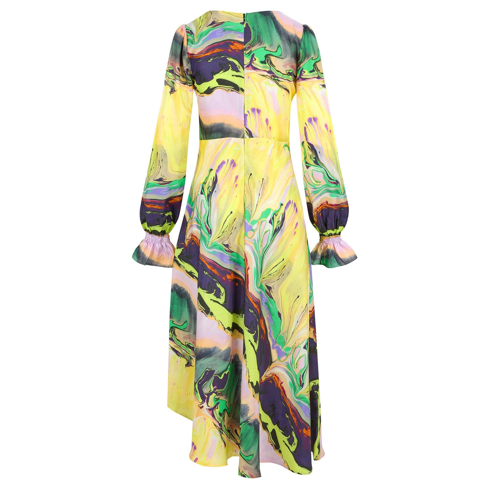 *Pre order* Peggy Silk Dress in Paint Blurs Klements London 