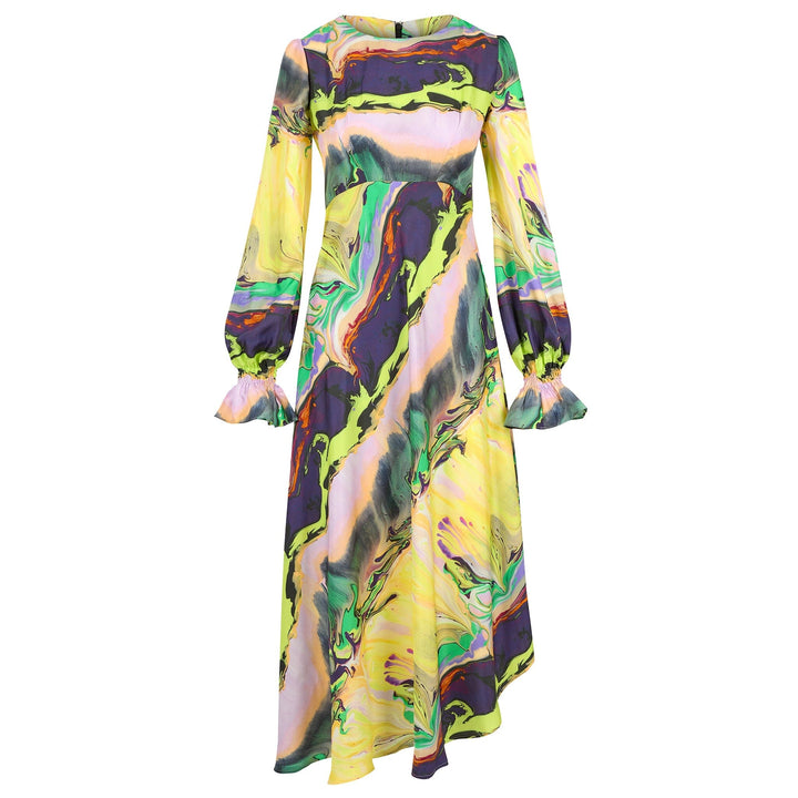 *Pre order* Peggy Silk Dress in Paint Blurs Klements London 