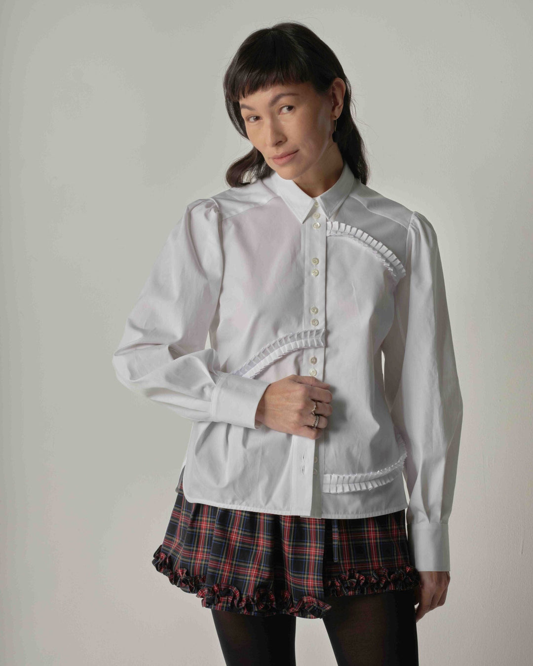 Ray Cotton Poplin Shirt in White (PRE ORDER - arriving in two weeks) Womenswear TEIJA 