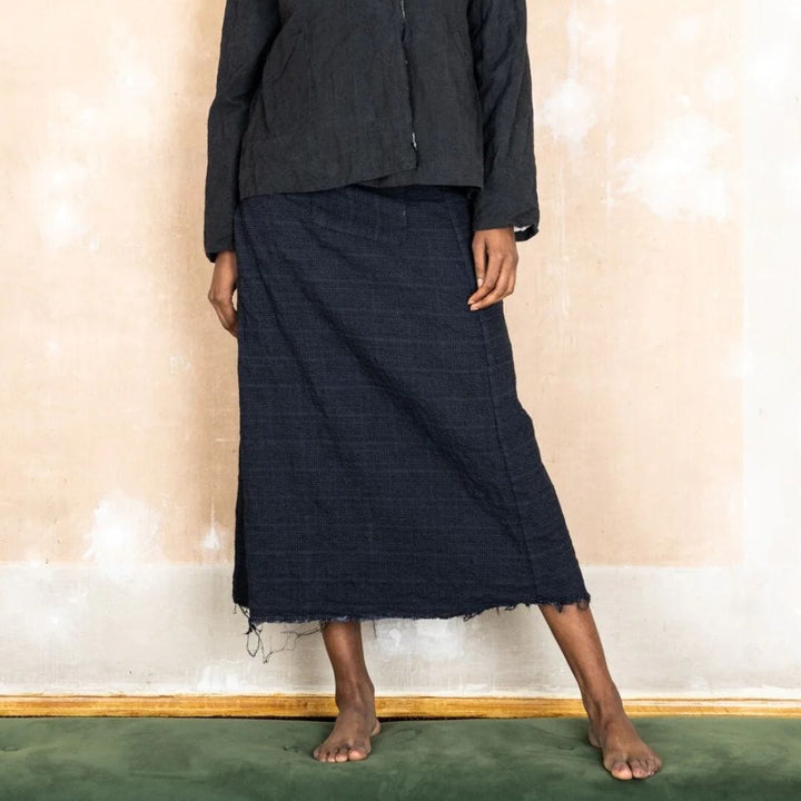 Rockall Wrap Wool and Linen Skirt Skirts Sula 