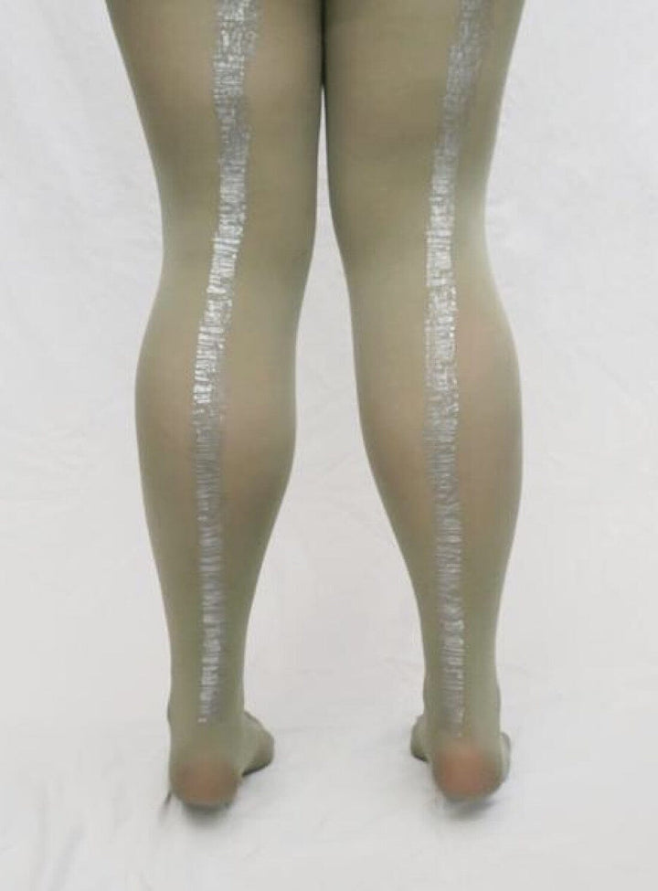 Sage Hand-Printed Bookstack Tights Bottoms YBDFinds 