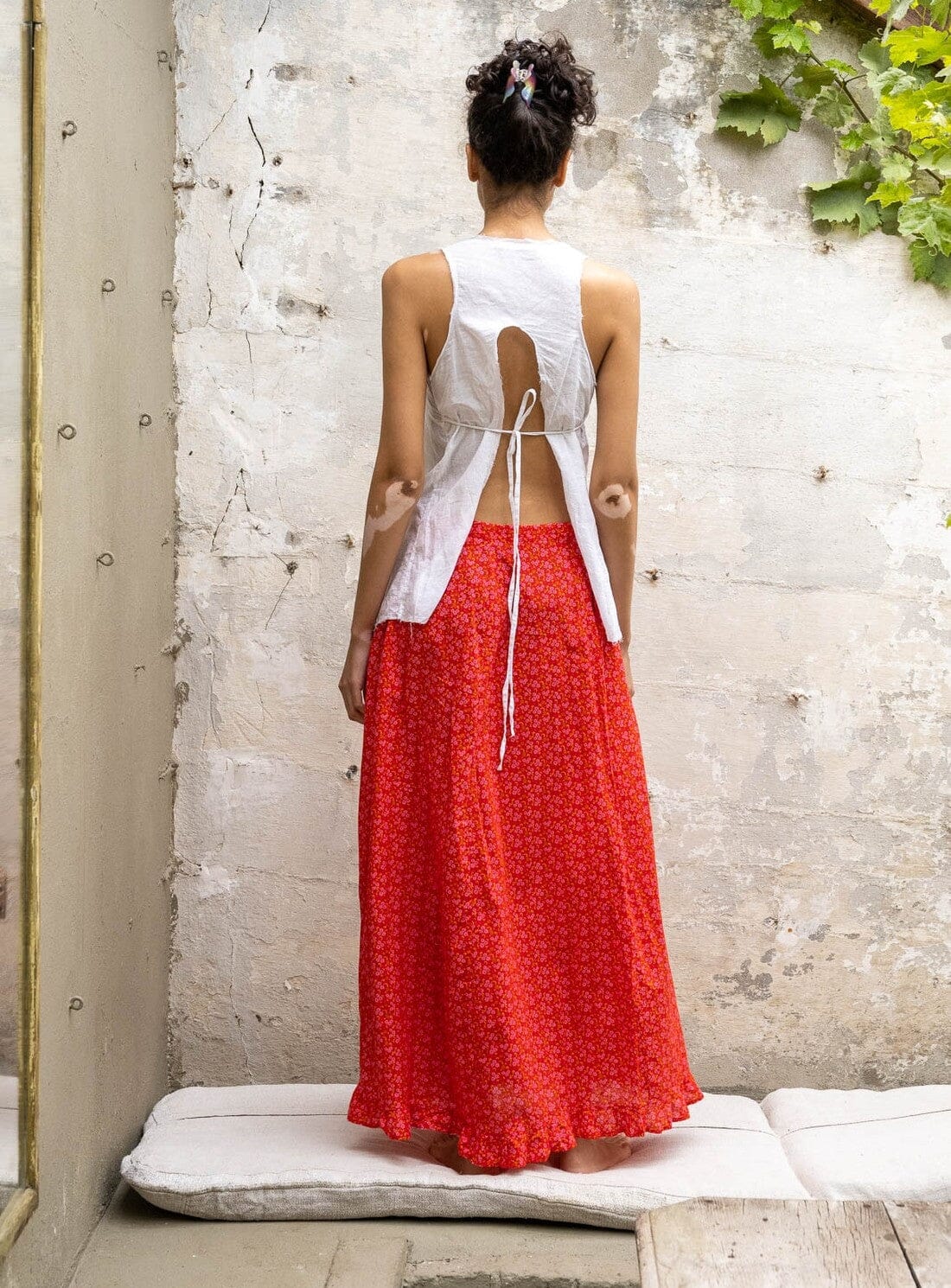 COTTON SLUB RAYON PLAITING SKIRT – COVERCHORD
