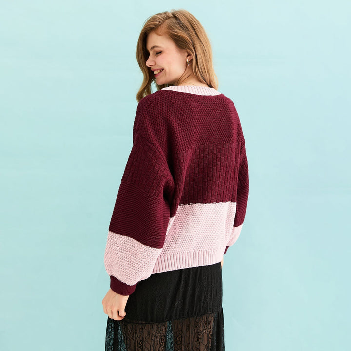 Taz Jumper in Burgundy Jumper Cara & The Sky 