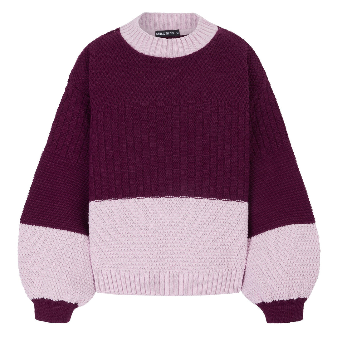 Taz Jumper in Burgundy Jumper Cara & The Sky 