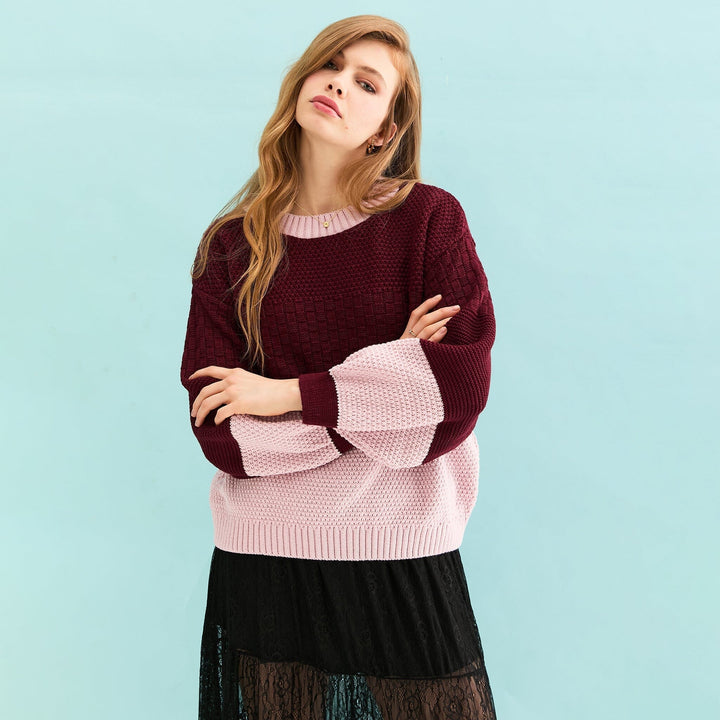 Taz Jumper in Burgundy Jumper Cara & The Sky 