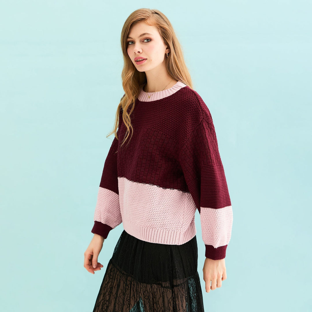 Taz Jumper in Burgundy Jumper Cara & The Sky 