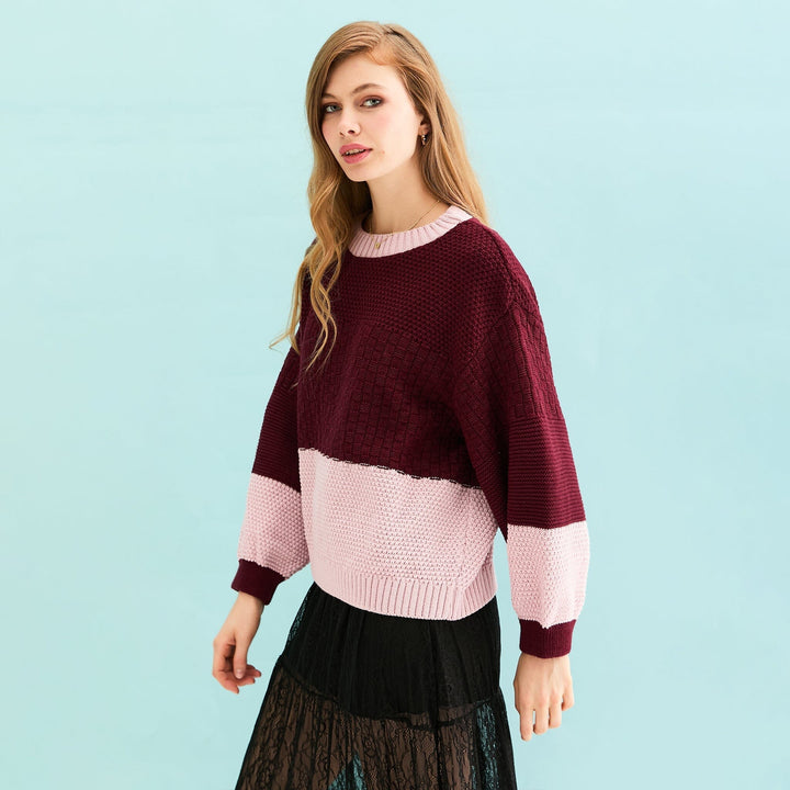 Taz Jumper in Burgundy Jumper Cara & The Sky 