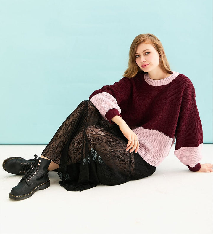 Taz Jumper in Burgundy Jumper Cara & The Sky 