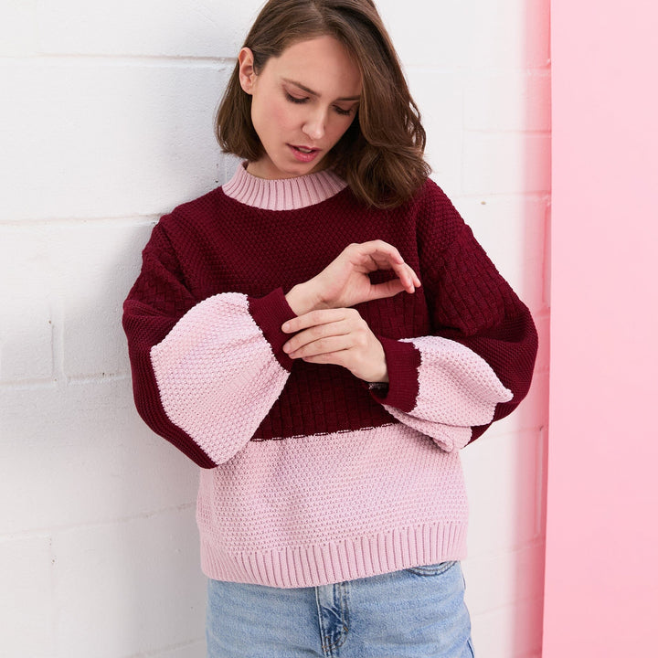 Taz Jumper in Burgundy Jumper Cara & The Sky 