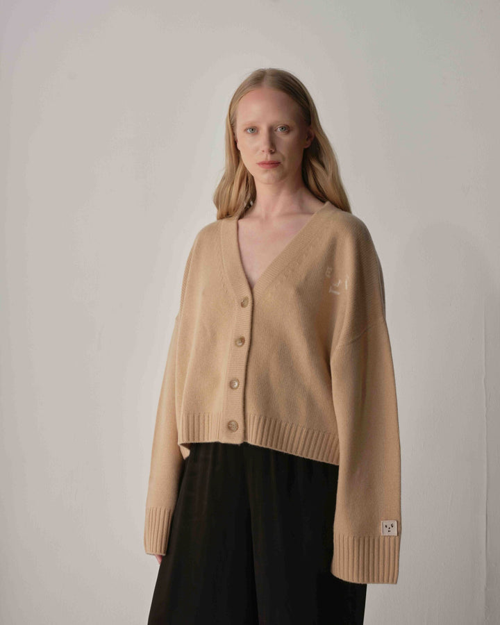 Teija XX Crop Cashmere Cardigan in Caramel Cardigans TEIJA 